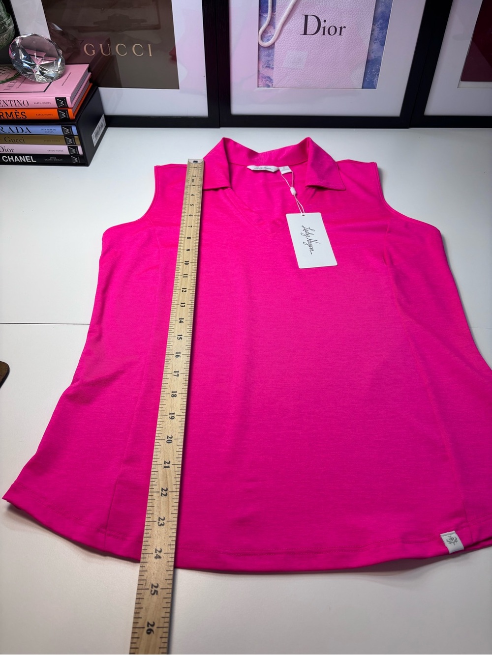 Lady Hagen women’s Sleeveless Golf Polo Pink NWT Tennis Pickleball Casual Sport - Picture 9 of 12